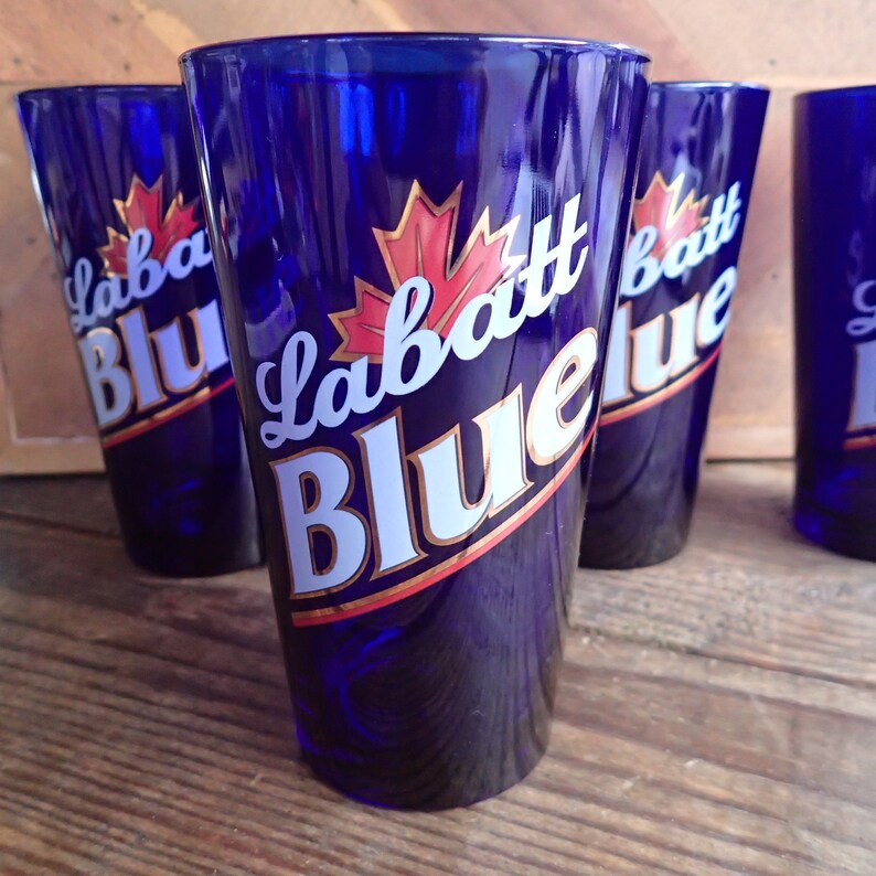 Set of 4 Labatt Blue Imported Beer Pint Glasses 16 oz NEW