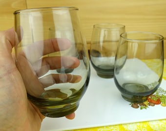 4 Libbey 10-Ounce Glasses, Tempo, Smoky Gray