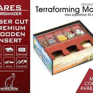 Ares Organizer for Terraforming Mars: Ares Expedition | Insert for Terraforming Mars Ares Expedition, Board Game Organizer