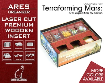 Ares Organizer for Terraforming Mars: Ares Expedition | Insert for Terraforming Mars Ares Expedition, Board Game Organizer