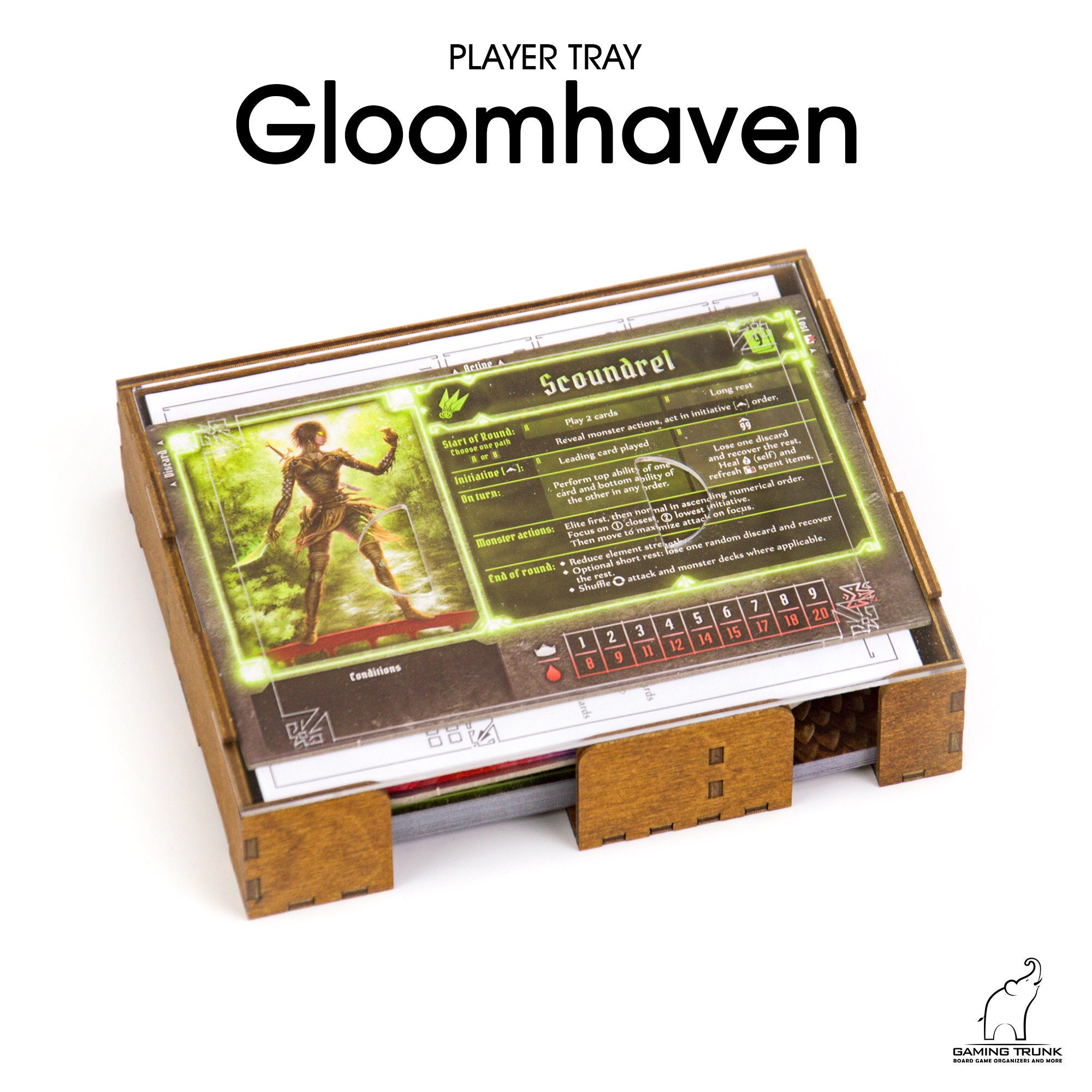 Gloomhaven Organizer Laser Cut Files, Glowforge Files, Gloomhaven Insert,  3mm Thickness, Svg, Ai ,pdf, Dxf 