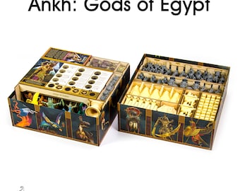 Ankh Organizer for Ankh: Gods of Egypt | Insert for Ankh Gods of Egypt KS Edition, Board Game Organizer, Wooden Insert