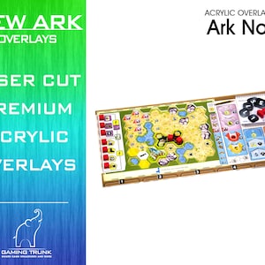 4 Acrylic overlays for the Ark Nova player mats | Set of four Acrylic overlays for the Ark Nova player mats, player mat for Ark Nova