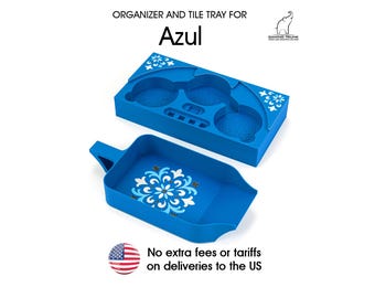 Deluxe Organizer and Tile Tray for Azul | Multi-Color Printed Organizer | by Gaming Trunk