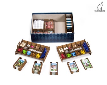 Holledau Organizer for Hallertau, insert for Hallertau, Board Game Organizer, Wooden Insert