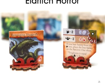 Monster steht für Eldritch Horror und Arkham Horror Brettspiele, Monsterhalterungen