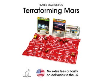 Deluxe Player boards for Terraforming Mars | Multi-Color Printed with Recessed Cube Slots | by Gaming Trunk