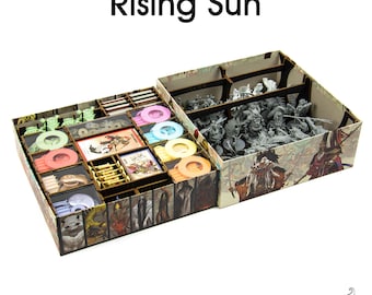 Rising Star Organizer for Rising Sun KS Edition | insert for Rising Sun | Board Game Organizer | Board Game Insert | Wooden organizer