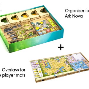 New Ark Bundle for Ark Nova| New Ark Organizer and 4 overlays for Ark Nova player mats | insert for Ark Nova