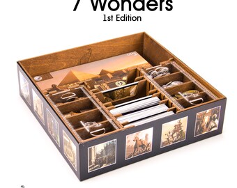 Wonderment Organizer for 7 Wonders, Leaders, Cities, Wonder Pack, Babel | Insert for 7 Wonders | Board Game Organizer | Board Game Insert