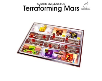 5pcs Terraforming Mars player board acrylic overlays | Player Trays for Terraforming Mars mats