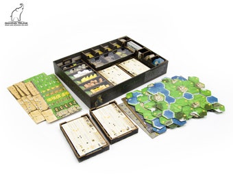 Caledonia Organizer for Clans of Caledonia, insert for Clans of Caledonia , Board Game Organizer, Board Game Insert, organizer