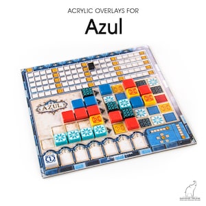 4 Acrylic overlays for the Azul player board, Acrylic overlay for Azul, player mat for Azul