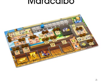 4 Overlays for the Maracaibo player boards, Maracaibo acrylic overlay