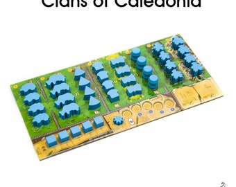 4 Overlays WITHOUT BACKBOARDS for the Clans of Caledonia player board