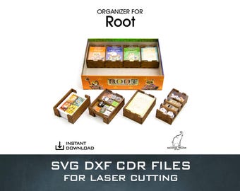 Digital File | Root Woodland Organizer for Root and Root: The Riverfolk Expansion | insert for Root | Board Game Organizer