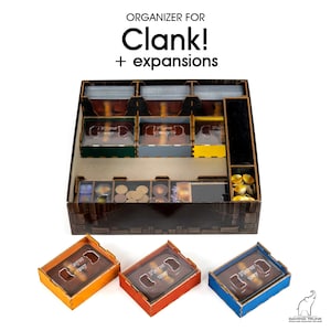 Clang Organizer for Clank! | Unofficial insert for Clank!, Adventuring party; Sunken Treasures; The Mummy&#39;s Curse; Gold and Silk