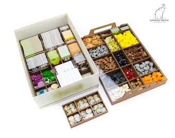 Cave Organizer for Caverna | Insert for Caverna | Wooden Box | Board Game Organizer | Board Game Insert | Wooden Organizer