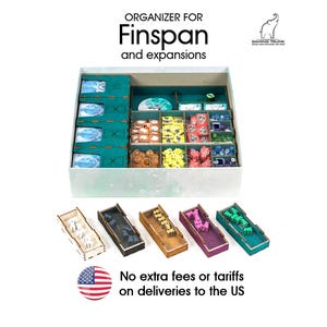 Fin Organizer for Finspan | Sharks & Reefs | Finspan Upgrade pack | Finspan insert, Board Game Organizer, Board Game Insert