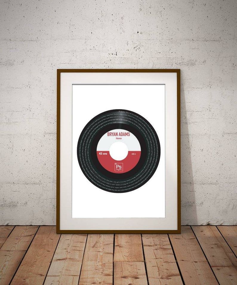 Vinyl Print Memorable Song Put Onto a Vinyl Record First Etsy UK
