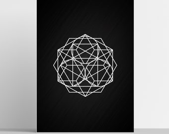 Sacred Geometry Print, geometry poster, wall art, symbols print