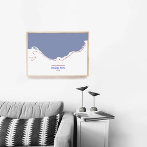 Impression du marathon d'Édimbourg - souvenir personnalisé de la course au marathon - affiche, cadeau, impression d'art, carte du parcours