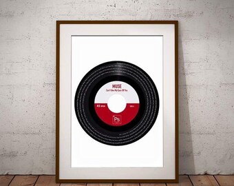 Vinyl Print - memorable song put onto a vinyl record - first dance, our song, wedding present, birth no1, favourite record, anniversary gift