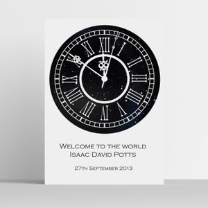 Time stand still personalisierter Druck - Sternenkarte Hintergrund - Geburt, Hochzeit, Verlobung