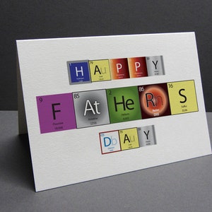 Tarjeta de tabla periódica - tarjeta de felicitación - Feliz Día del Padre