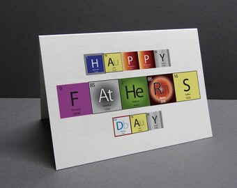 Periodic Table Card - greeting card - Happy Fathers Day