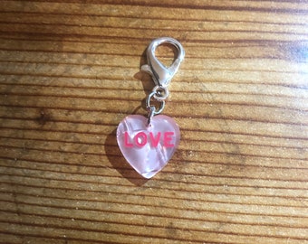 Marbled Heart Charms