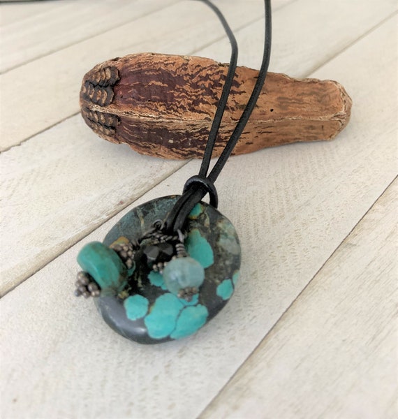 Turquoise ~ Statement ~ Pendant ~ Vintage ~ Retro ~ Stylish ~ Awesome Matrix ~