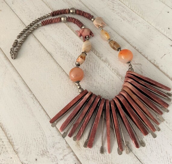 Africa Bone Vintage Elephant Necklace*Tribal Quart