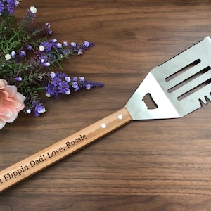 Father's day gift, Personalized Spatula, Grilling Spatula, BBQ Spatula, Bamboo Wood Spatula, Engraved Spatula, Dad Spatula, King of Grill