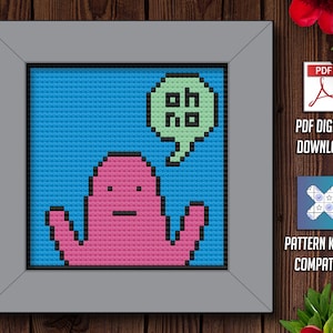 Oh No Blob Webcomic Name Cross Stitch Pattern [PDF] - Digital Download - ME02