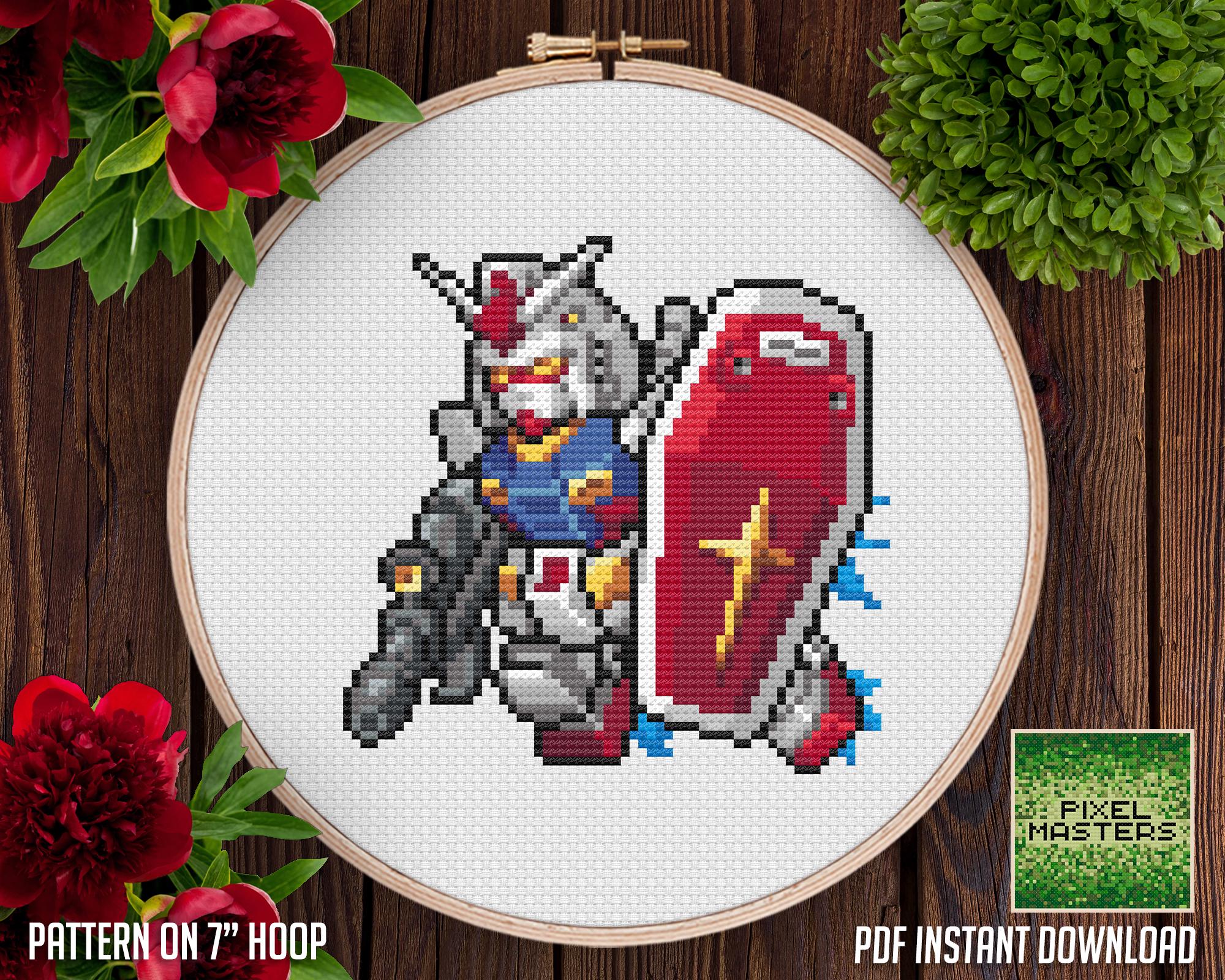 Gundam RX-78-2 Cross Stitch Pattern [PDF] - Digital Download