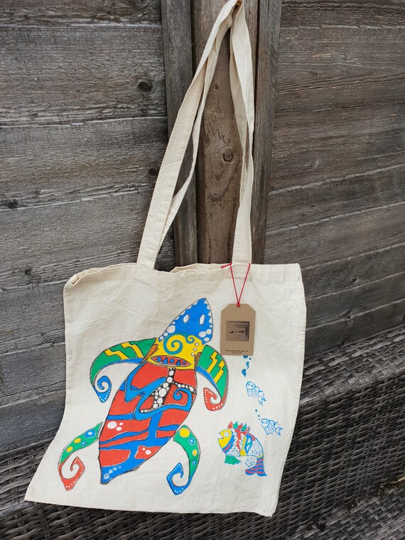 Hand Painted Tote Bag Etsy