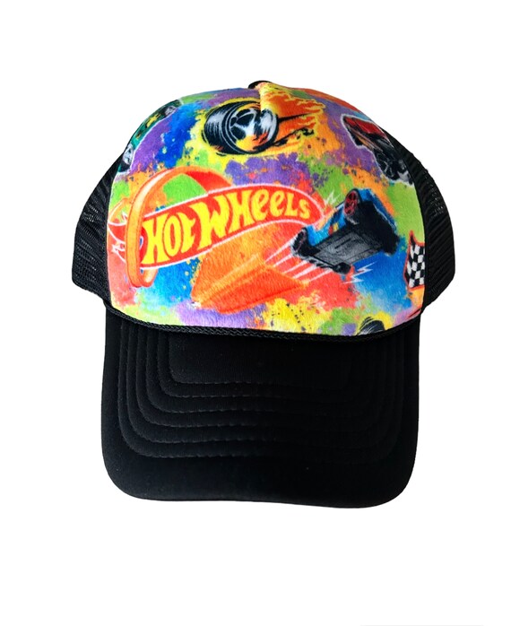 Blue Motocross Minky Front Trucker Hat Kids Trucker Hat 