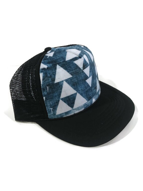 Blue Motocross Minky Front Trucker Hat Kids Trucker Hat 