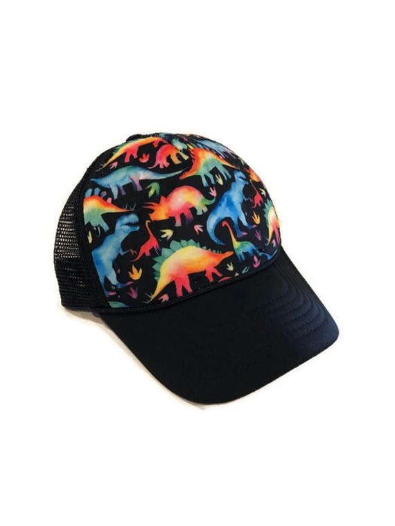 Rainbow Dinosaur Minky Front Trucker 