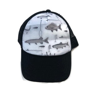 Gone Fishin Minky Front Trucker Hat Kids Trucker Hat SnapBack Hat Baby Trucker Hat Adult Trucker Hat Kids Baseball Hat Youth Hat image 3