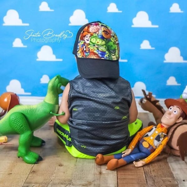 Toy Story Minky Front Hat - Kids Trucker hat - Baby Trucker Hat - Toddler Hat - Snap Back - Kids Hat - Baby Hat