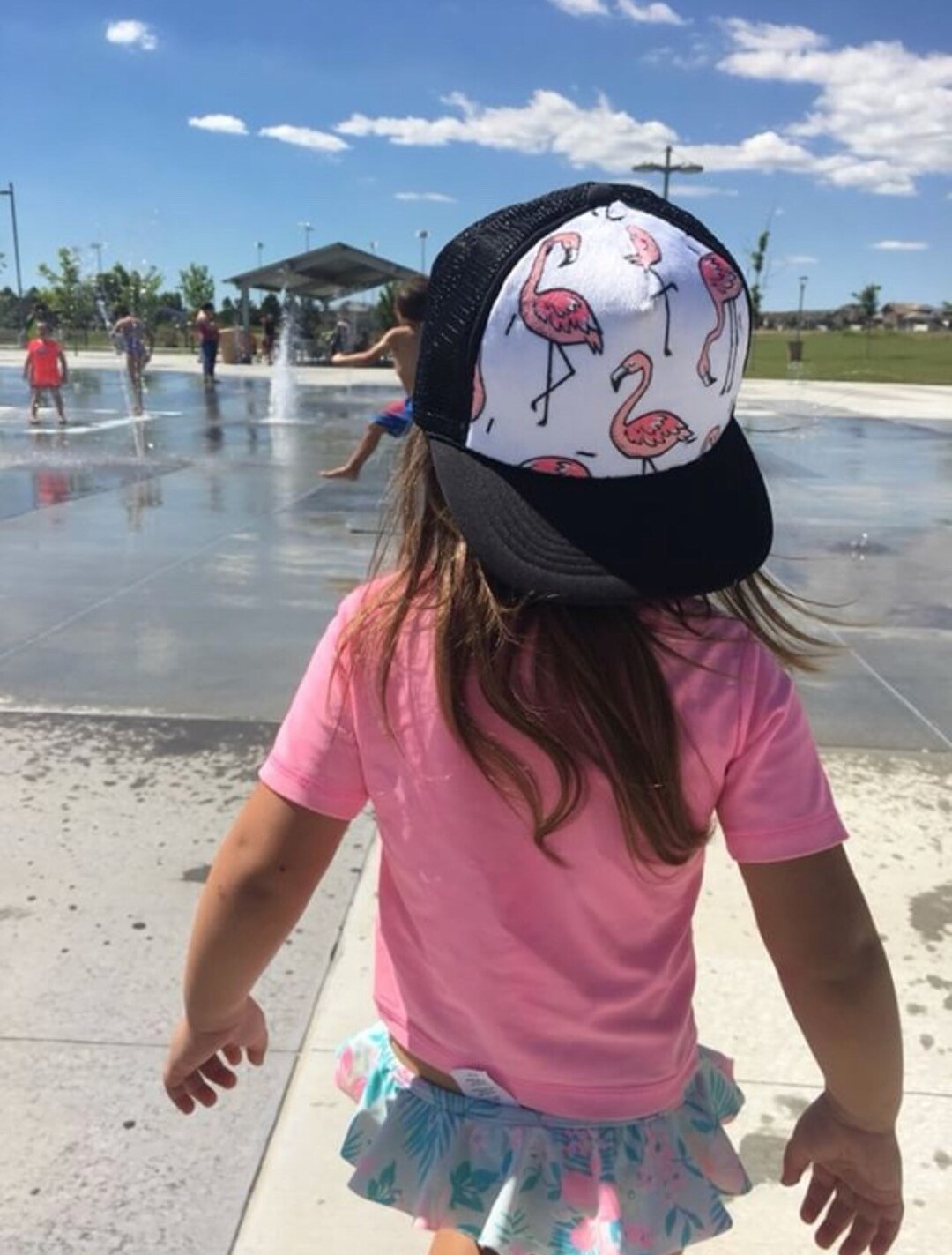 Flamingo Minky Front Trucker Hat Kids Trucker Hat Snap - Etsy