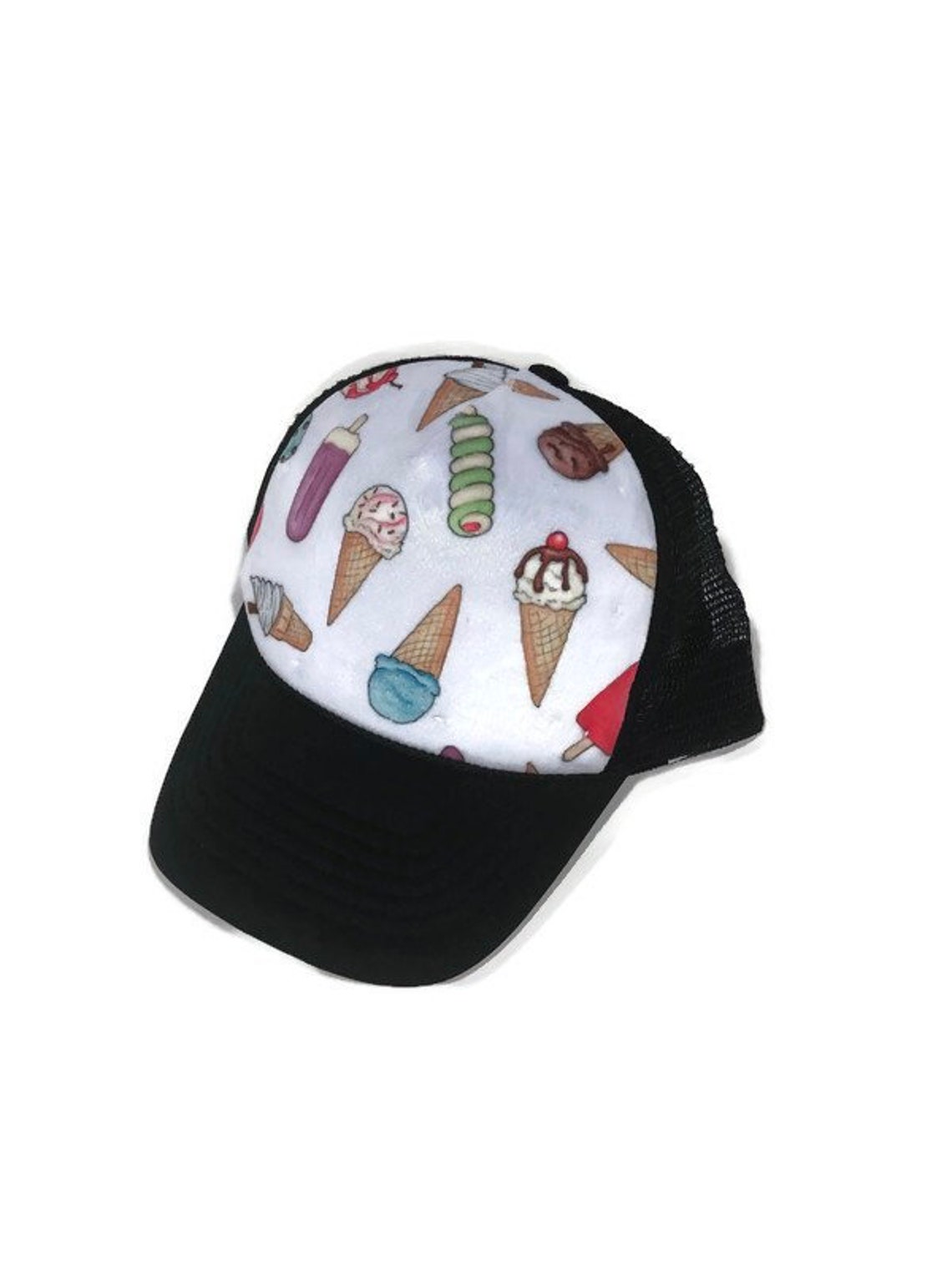 Ice Cream Minky Front Trucker Hat Kids Trucker Hat Snap Etsy