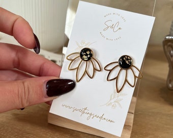 Serena Earrings | geometric jewelry | modern and minimalist hoop earrings | Wedding jewelry | Trendy gift for women