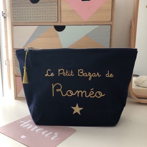 Personalized baby stuff bag, Baby name bag, Children's toiletry bag, Personalized birth gift
