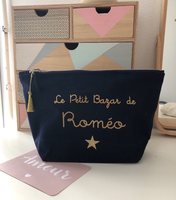 Trousse personnalisée prénom - Pochette personnalisée prénom.