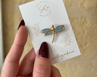 Poetic dragonfly brooch | woman gift | lucky charm | baptism accessory | Thank you gift | Request for godmother and marriage witness