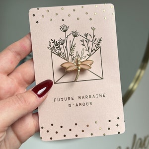 Demande marraine | Carte bijou cadeau marraine | Cadeau remerciement marraine  | Cadeau bapteme | Cadeau personnalisé