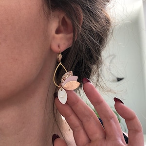 Jasmine flower earrings | Bohemian chic wedding earrings | Elegant wedding jewelry | Customizable jewelry